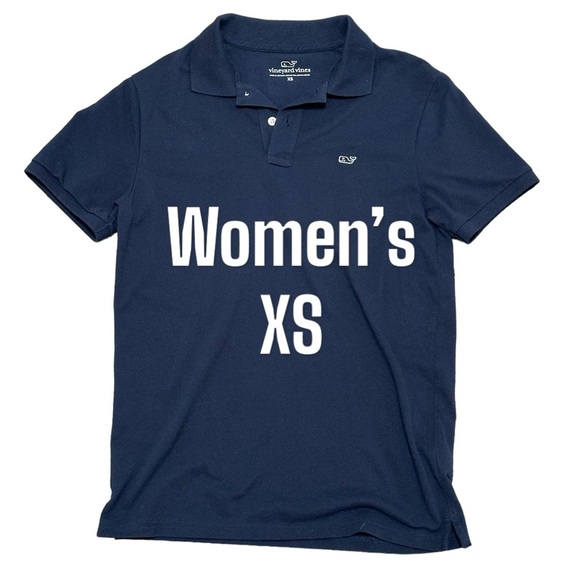 Women’s Vineyard Vines XS 0 - 2 Polo Tee Shirt Navy Blue Whale Logo Short Sleeve - Picture 2 of 7